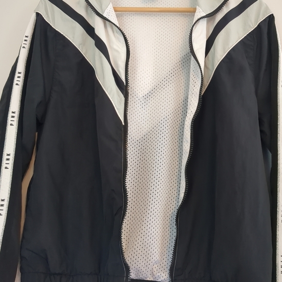 Y2K Victoria Secret Pink Windbreaker Women's Xs/S Athletic Activeleisure Mesh - Picture 8 of 11